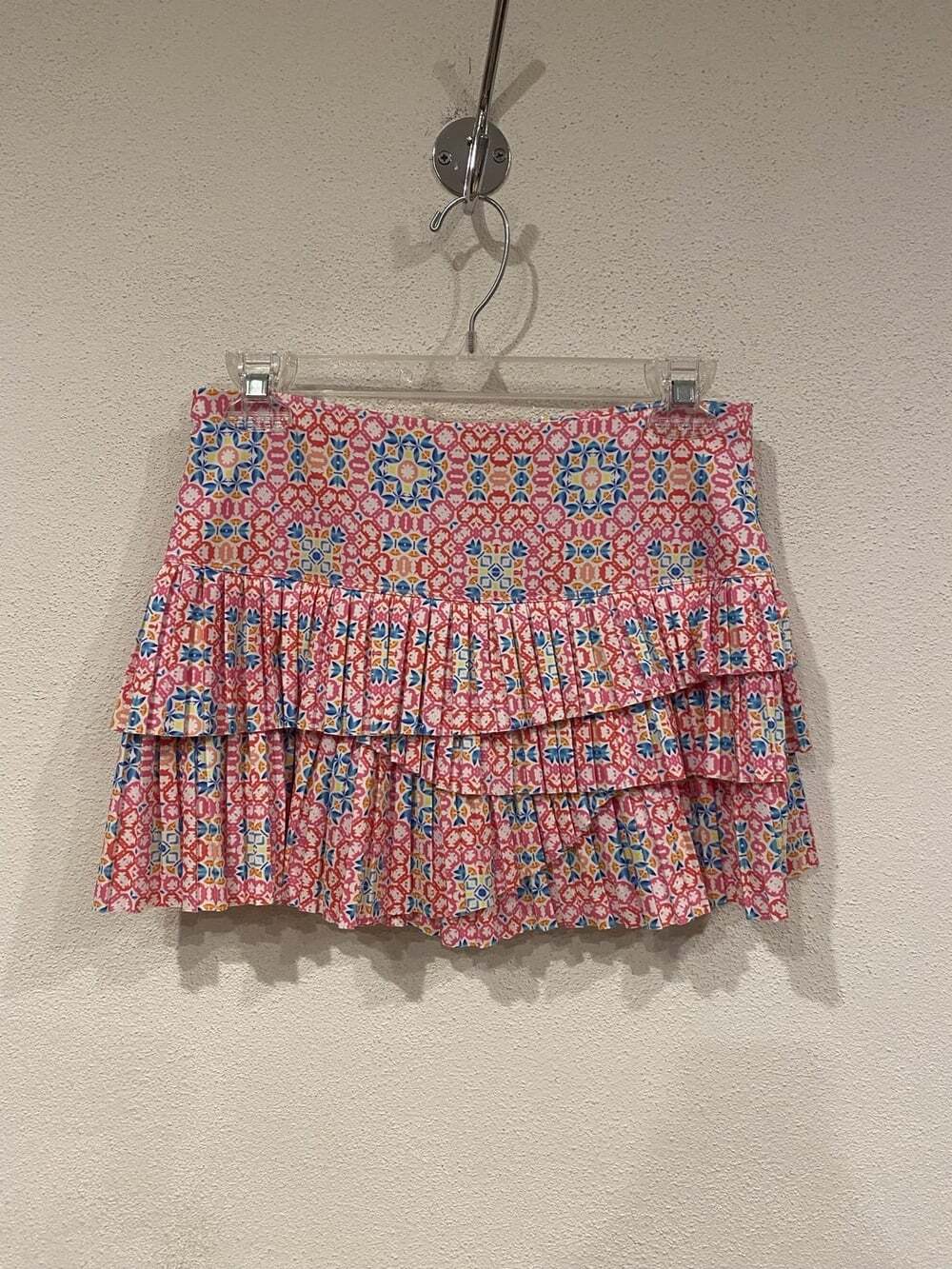 Lucky In Love Skort Womens Small Multicolor Geometric Pleated Tennis Golf